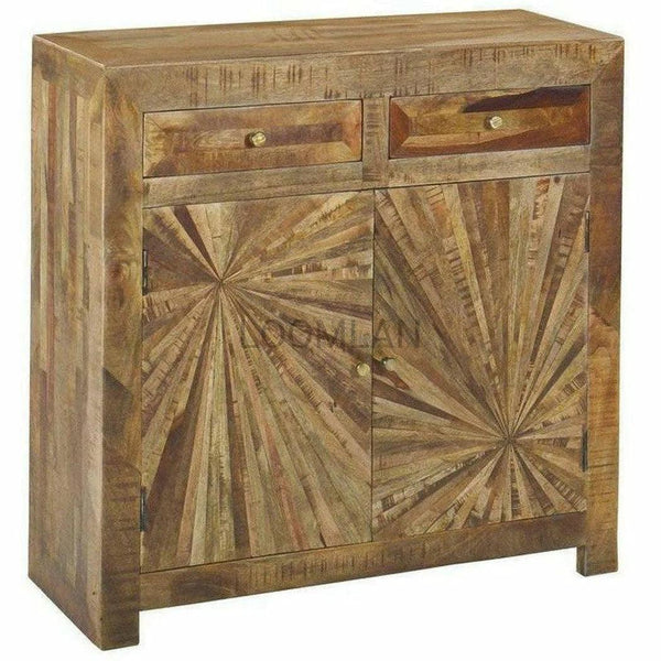 Reclaimed Wood Accent Cabinet with 2 Drawers