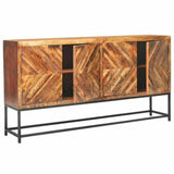 Reclaimed Wood Credenza on Metal Stand