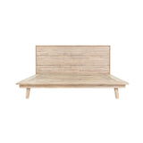 Reclaimed Wood Frame Platform King Size Bed Gia Collection-Beds-LH Imports-LOOMLAN