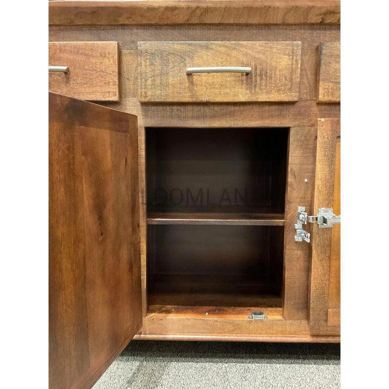 Reclaimed Wood Sideboard 3 Doors Icebox Lock