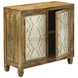 Reclaimed Wood Silver Doors Accent Cabinet