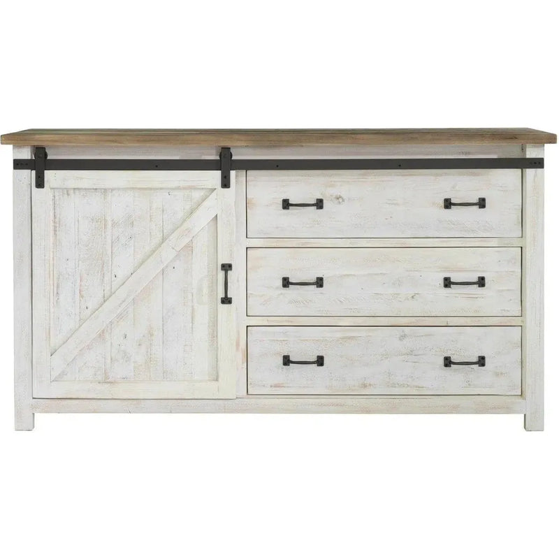 Reclaimed Wood Two Tone Provence 3 Drawer Dresser