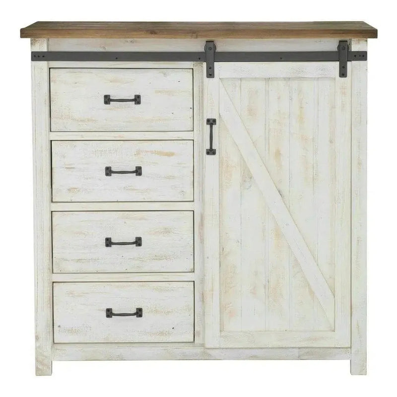 Reclaimed Wood Two Tone Provence 4 Drawer Chest