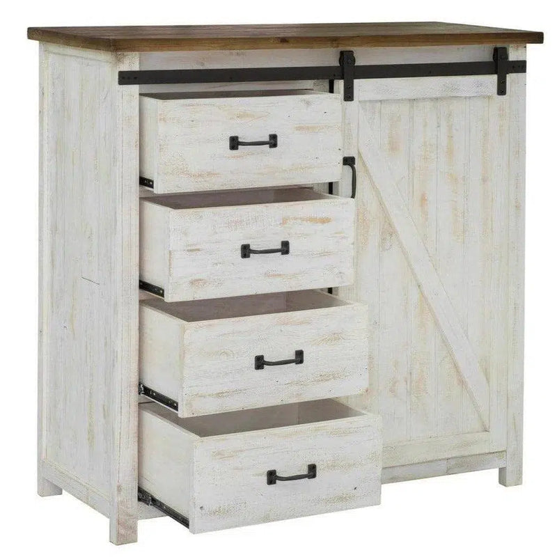 Reclaimed Wood Two Tone Provence 4 Drawer Chest