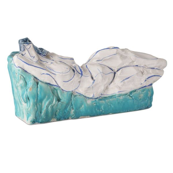 Reclining Porcelain Nude Decorative Sculpture