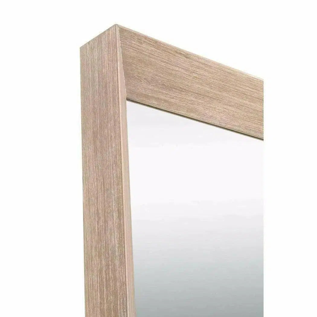 Rectangle Bevel Floor Mirror Natural Gray Acacia