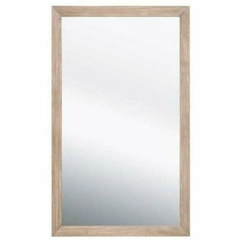 Rectangle Bevel Mirror Natural Gray Acacia Wall Mirrors LOOMLAN By Essentials For Living