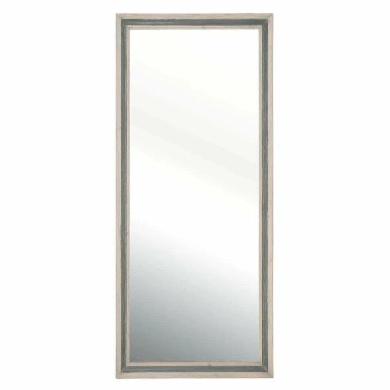 Rectangle Floor Caden Mirror Cream Pine Gray Pine Floor Mirrors LOOMLAN By Essentials For Living