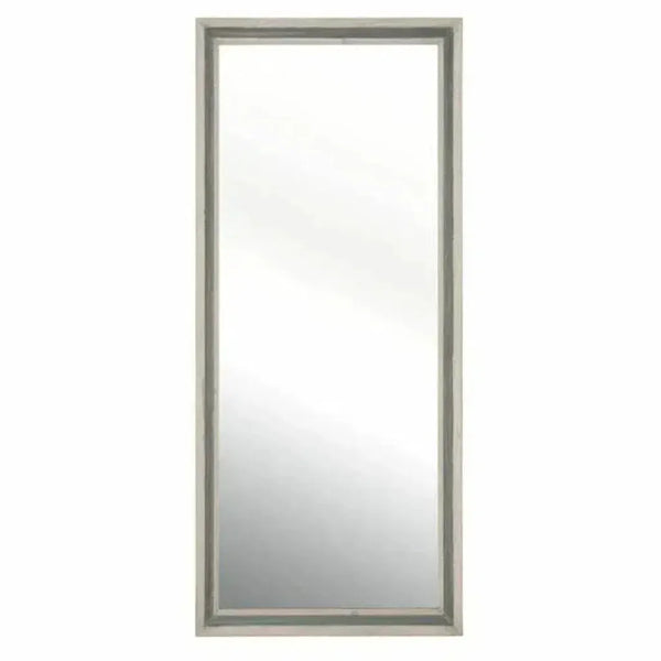 Rectangle Floor Caden Mirror Cream Pine Gray Pine-Floor Mirrors-Essentials For Living-LOOMLAN