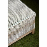 Rectangle Tapestry Outdoor Coffee Table Taupe & White Rope Outdoor Coffee Tables LOOMLAN By Essentials For Living