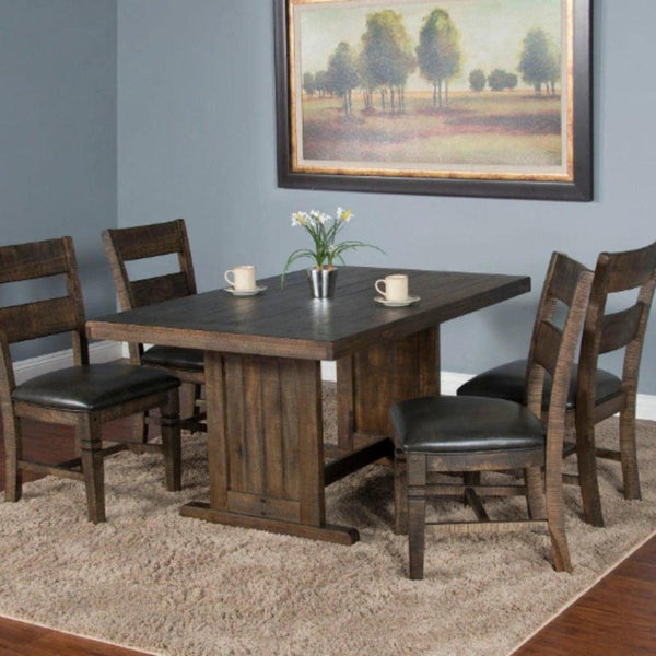 Rectangular Kitchen Table Set 4 Dining Chairs