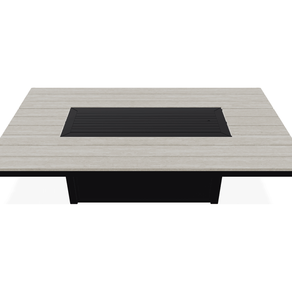 Rectangular Top Chat Height Fire Table-Outdoor Fire Tables-Telescope-LOOMLAN