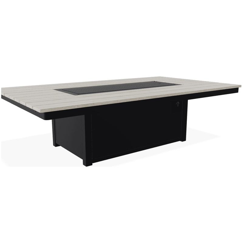 Rectangular Top Chat Height Fire Table-Outdoor Fire Tables-Telescope-LOOMLAN