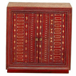 Red & Gold 2 Door Accent Cabinet