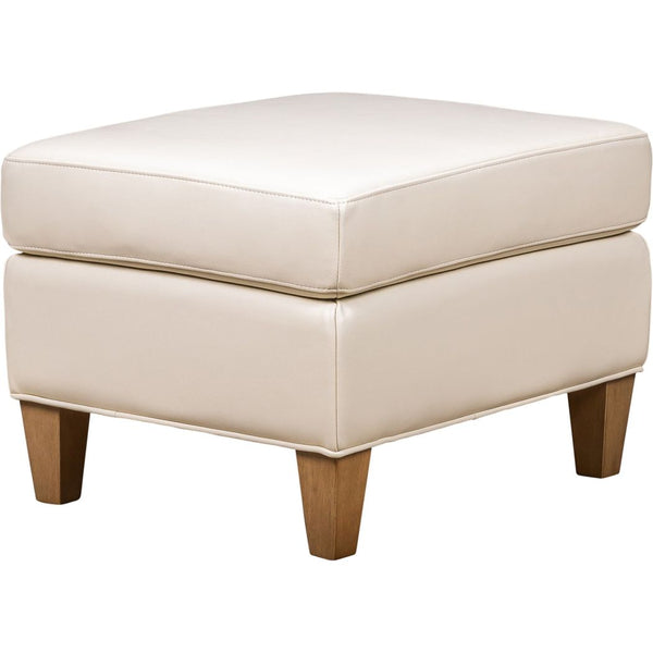 Olivia + Quinn-Redding Leather Ashland Pearl Chic Ottoman-Ottomans-LOOMLAN