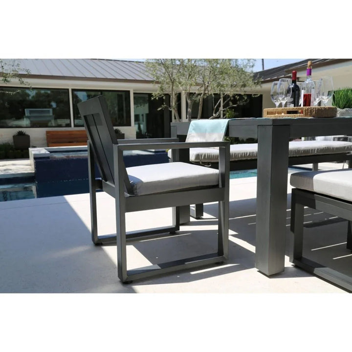 Redondo Aluminum Outdoor Dining Table-Outdoor Dining Tables-Sunset West-LOOMLAN