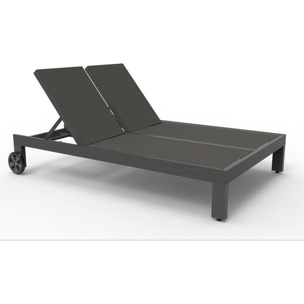 Redondo Aluminum Outdoor Double Sling Chaise-Outdoor Chaises-Sunset West-LOOMLAN