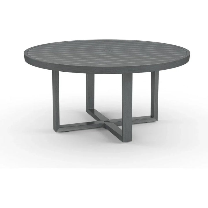 Redondo Aluminum Round Outdoor Dining Table-Outdoor Dining Tables-Sunset West-60" Dia-LOOMLAN