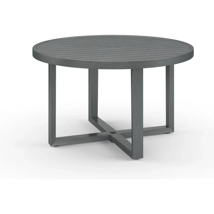 Redondo Aluminum Round Outdoor Dining Table-Outdoor Dining Tables-Sunset West-50" Dia-LOOMLAN