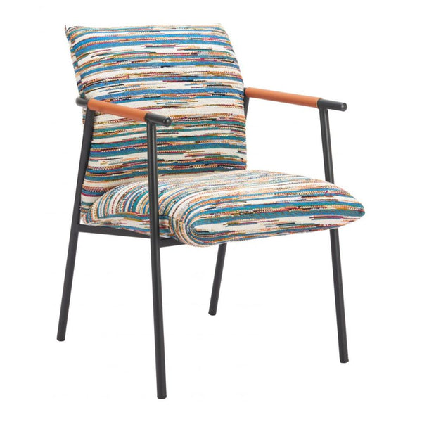Reduga Multicolor Textured Fabric Dining Chair