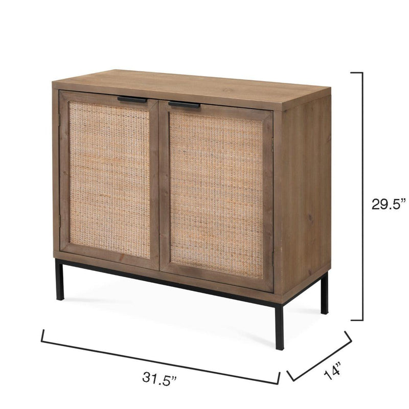 Reed Rattan 2 Door Accent Cabinet Accent Cabinets LOOMLAN By Jamie Young