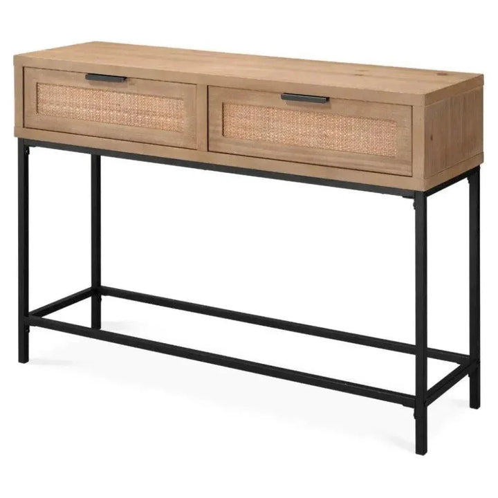 Reed Rattan Console Table Drawers Coastal Life - LOOMLAN - Jamie Young - Console Tables