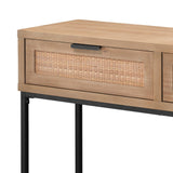 Reed Rattan Console Table With Drawers Coastal Life Console Tables LOOMLAN By Jamie Young