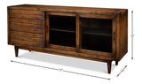 Reese Sideboard Brown Cabinet For Living Room-Sideboards-Sarreid-LOOMLAN