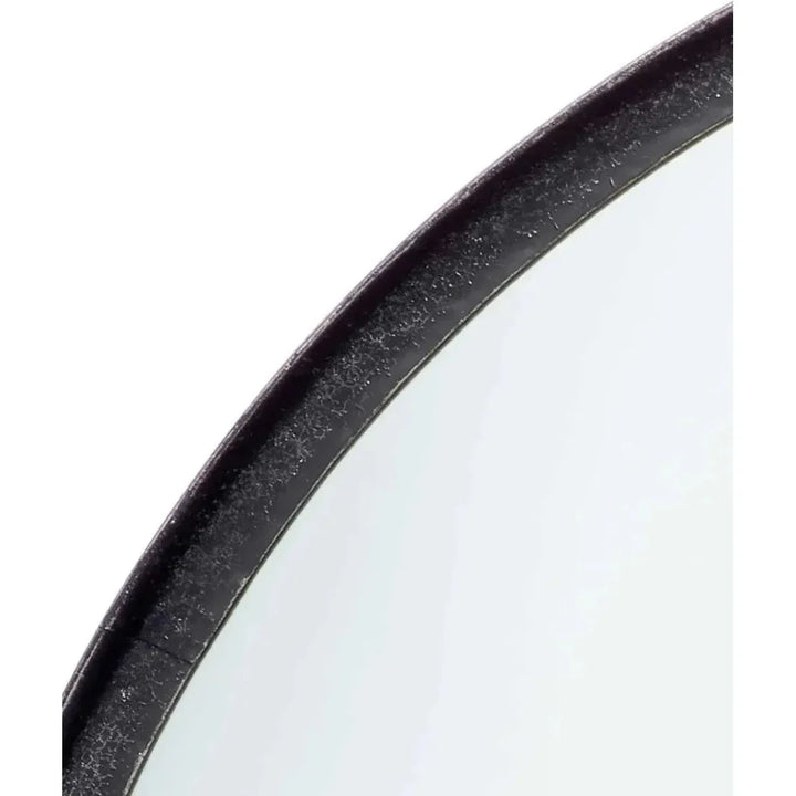 Refined Black Iron Round Wall Mirror Mid Century Decor - LOOMLAN - Jamie Young - Wall Mirrors