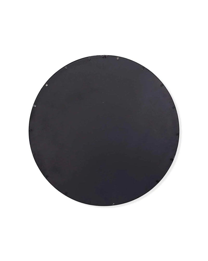 Refined Black Iron Round Wall Mirror Mid Century Modern Decor Wall Mirrors LOOMLAN By Jamie Young