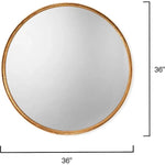 Refined Gold Round Mirror Mid Century Decor