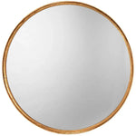 Refined Gold Round Mirror Mid Century Decor