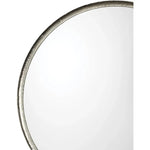 Refined Silver Round Mirror Mid Century Decor