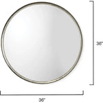 Refined Silver Round Mirror Mid Century Decor