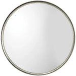 Refined Silver Round Mirror Mid Century Decor