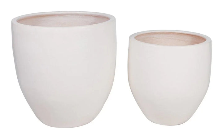 Reflection Ceramic Patio Planter (Set Of 2) - LOOMLAN - Seasonal Living - Outdoor Accessories