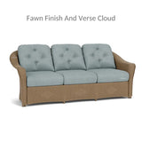 Reflections 3-Seater Sofa All Weather Wicker Sunbrella Cushions-Outdoor Sofas & Loveseats-Lloyd Flanders-LOOMLAN