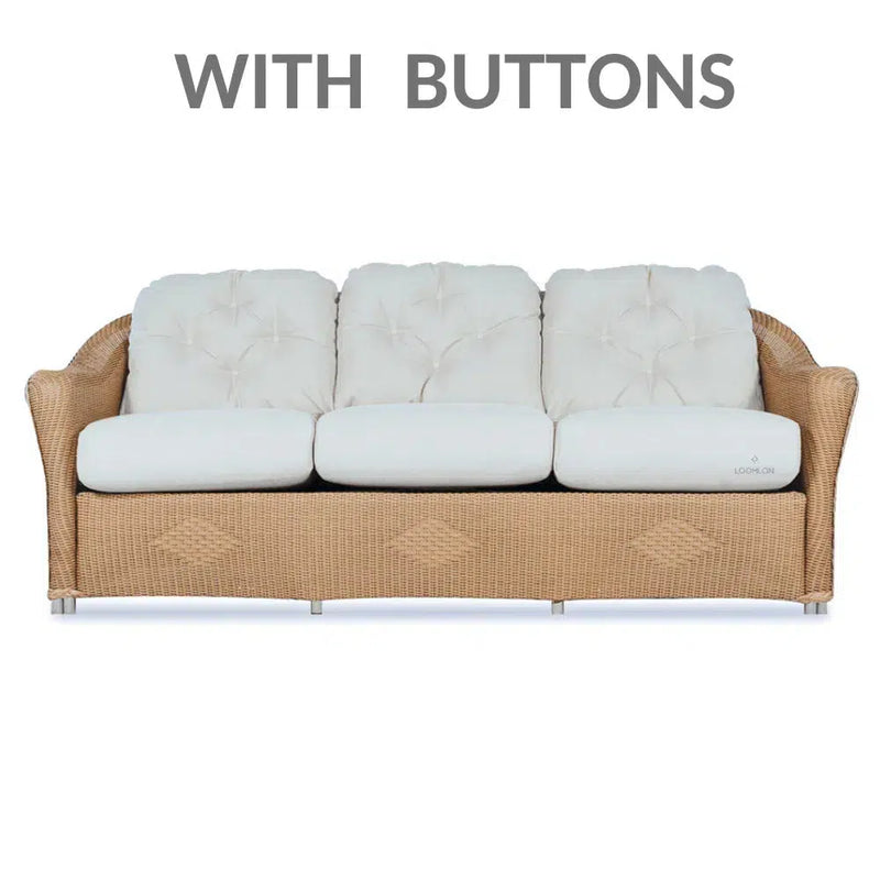 Reflections 3-Seater Sofa All Weather Wicker Sunbrella Cushions-Outdoor Sofas & Loveseats-Lloyd Flanders-LOOMLAN