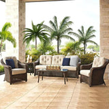 Reflections 3-Seater Sofa All Weather Wicker Sunbrella Cushions-Outdoor Sofas & Loveseats-Lloyd Flanders-LOOMLAN