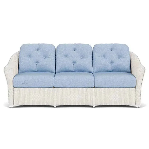 Reflections 3 - Seater Sofa All Weather Wicker Sunbrella Cushions - LOOMLAN - Lloyd Flanders - Outdoor Sofas & Loveseats