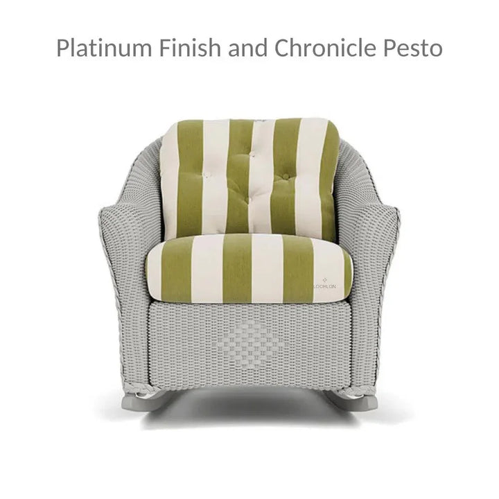 Reflections 3PC Lounge Set Rocker Chair Ottoman & Table-Outdoor Lounge Sets-Lloyd Flanders-LOOMLAN