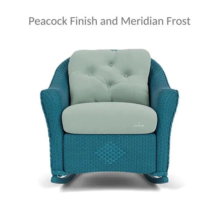 Reflections 3PC Lounge Set Rocker Chair Ottoman & Table-Outdoor Lounge Sets-Lloyd Flanders-LOOMLAN