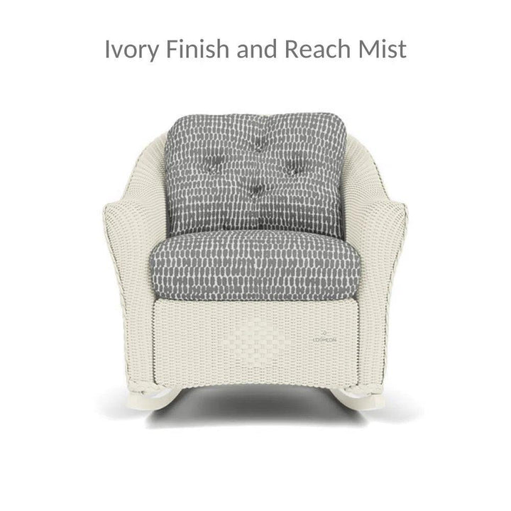 Reflections 3PC Lounge Set Rocker Chair Ottoman & Table-Outdoor Lounge Sets-Lloyd Flanders-LOOMLAN