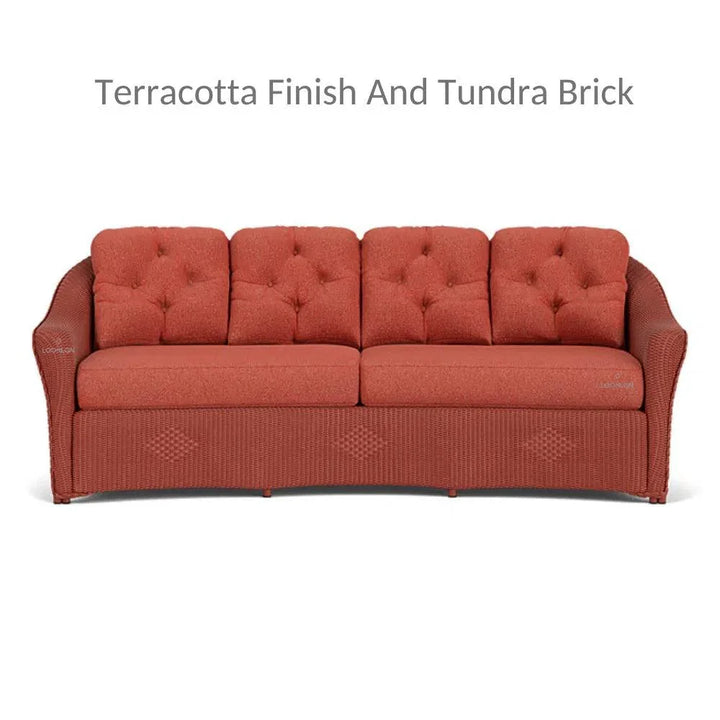 Reflections Crescent Sofa All Weather Wicker Sunbrella - LOOMLAN - Lloyd Flanders - Outdoor Sofas & Loveseats