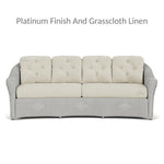 Reflections Crescent Sofa All Weather Wicker Sunbrella