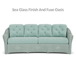 Reflections Crescent Sofa All Weather Wicker Sunbrella