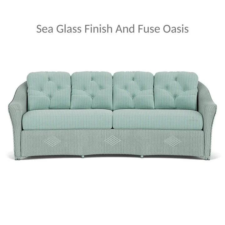 Reflections Crescent Sofa All Weather Wicker Sunbrella - LOOMLAN - Lloyd Flanders - Outdoor Sofas & Loveseats