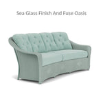 Reflections Crescent Sofa All Weather Wicker Sunbrella