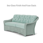 Reflections Crescent Sofa All Weather Wicker Sunbrella