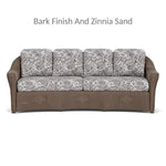 Reflections Crescent Sofa All Weather Wicker Sunbrella